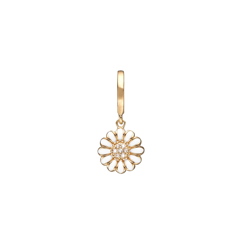 Køb Christina jewelry & watches - White Marguerite Hanger, gold plated silver - Modelnr.: 610-G68white hos Guldsmed Smeds