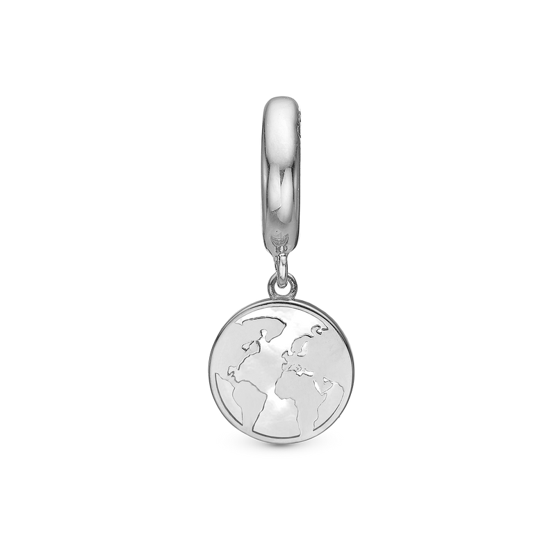 Christina Jewelry - Charm, sølv til læderarmbånd 6 mm "The World perlemor" - Model: 610-S106