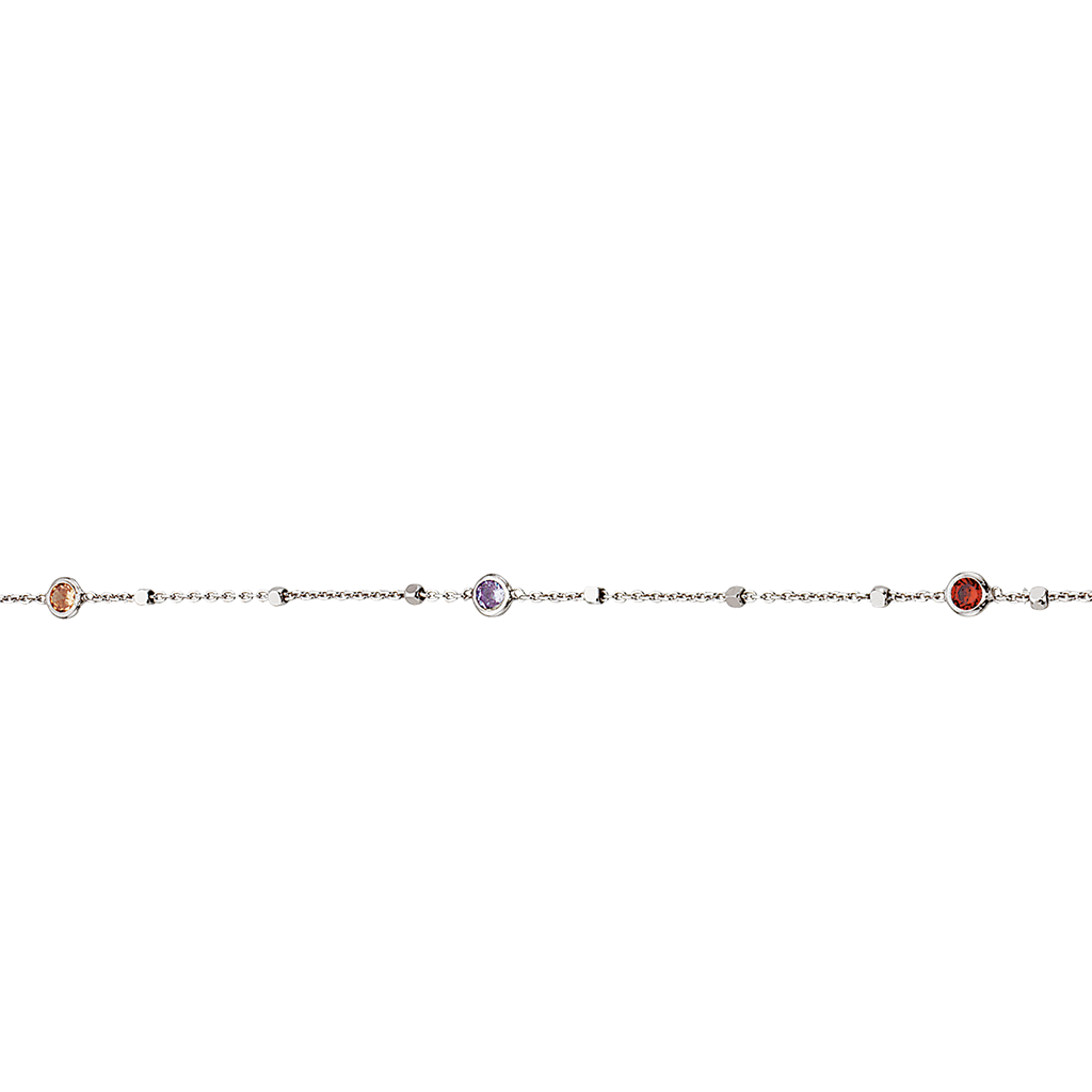 Køb Scrouples - Armbånd sølv rhodineret, farvede sten - Model nr.: 610842 hos Guldsmed Smeds
