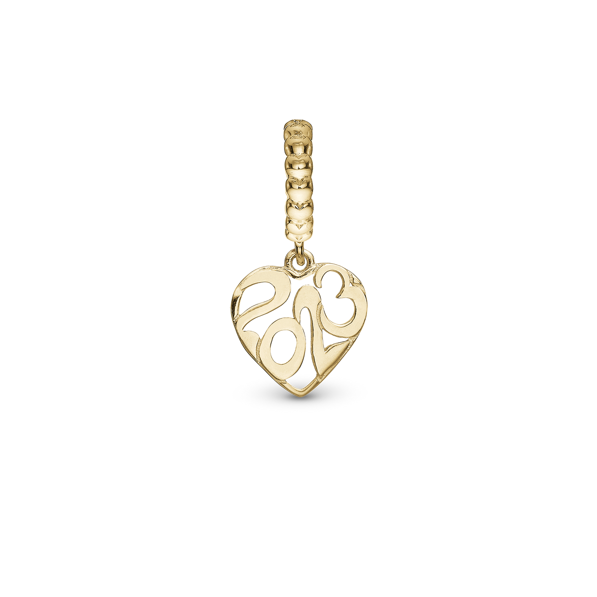 Christina Year 2023 charm 4 mm i forgyldt sølv – model 623-G287