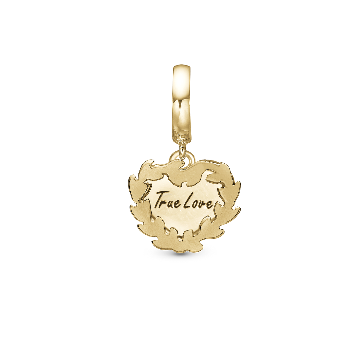 Christina True Love charm 4 mm i forgyldt sølv – model 623-G288