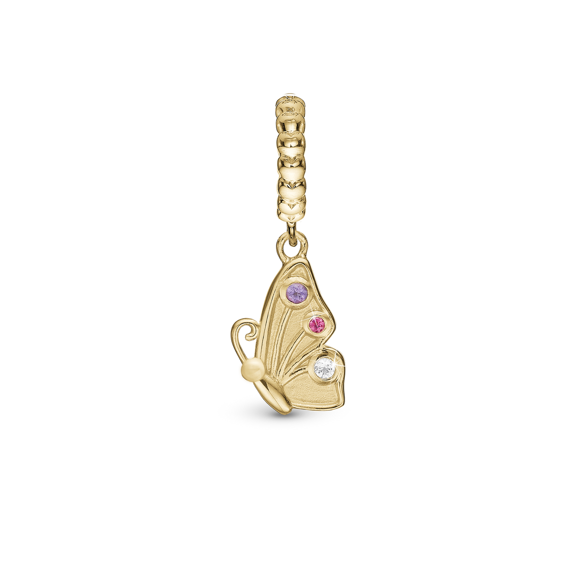 Christina Butterfly Friend hænger-charm 4 mm i forgyldt sølv – model 623-G291