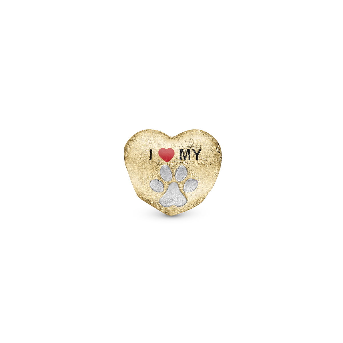 Christina I Love my Pet charm 4 mm i forgyldt sølv – model 623-G297