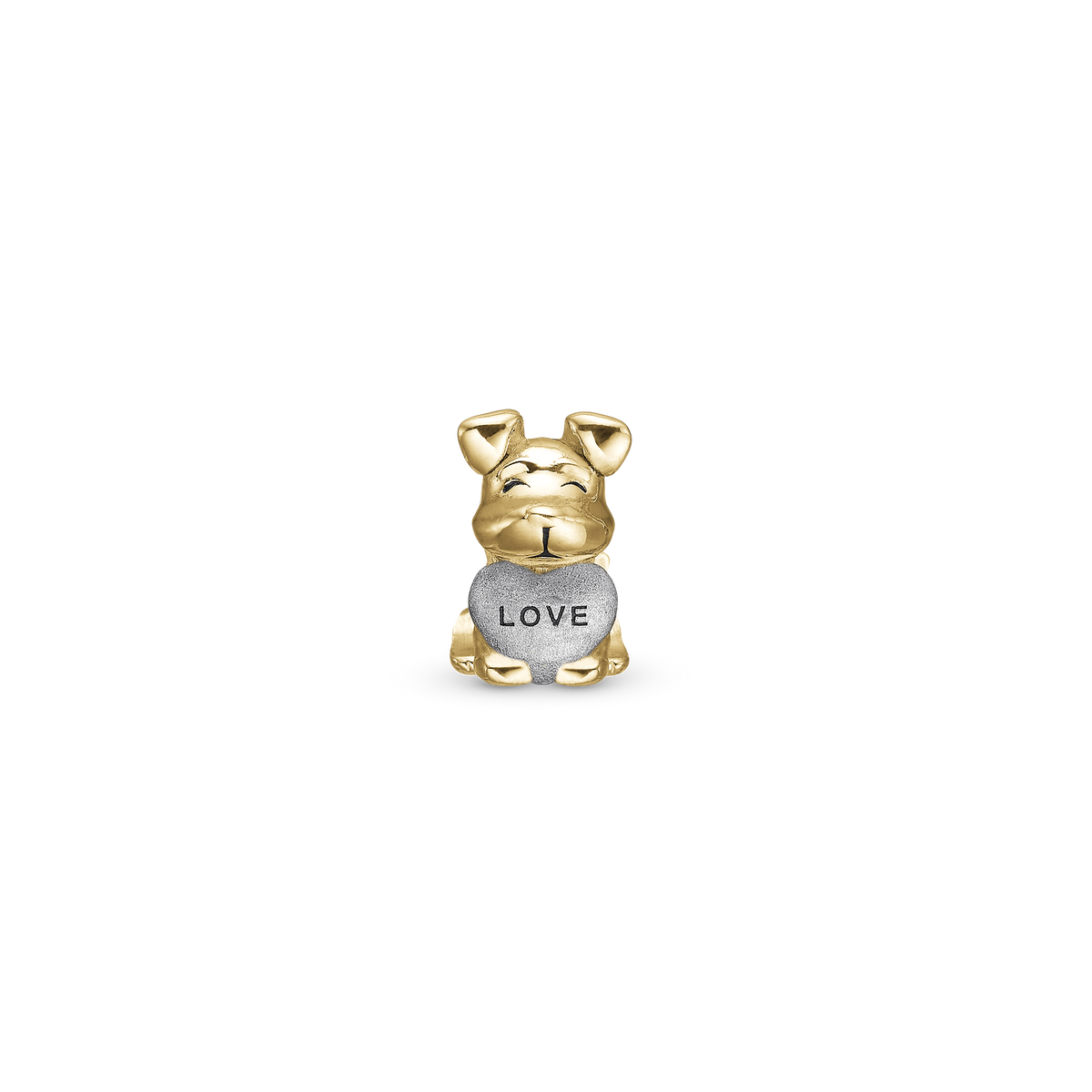 Christina Puppy Love charm 4 mm i forgyldt sølv – model 623-G298