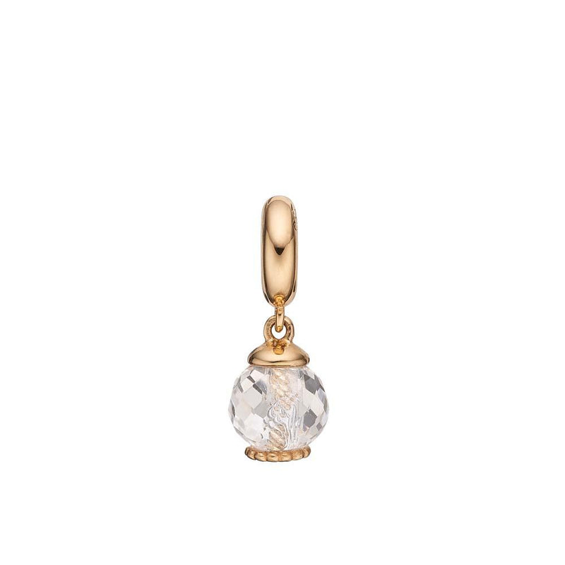 Køb Christina jewelry & watches - Charm, Big Moving Crystal, forgyldt sølv - Modelnr.: 623-G92 hos Guldsmed Smeds