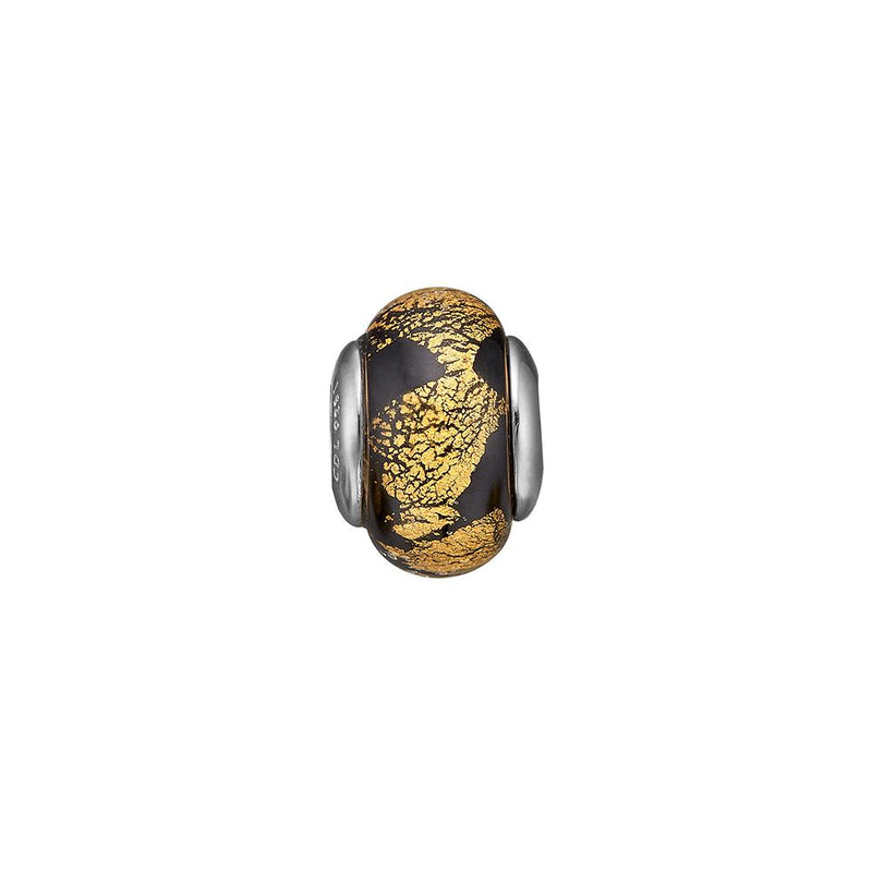Køb Christina Jewelry & Watches - Charm,  forgyldten Black Globe, sølv - Modelnr.: 623-S169 hos Guldsmed Smeds
