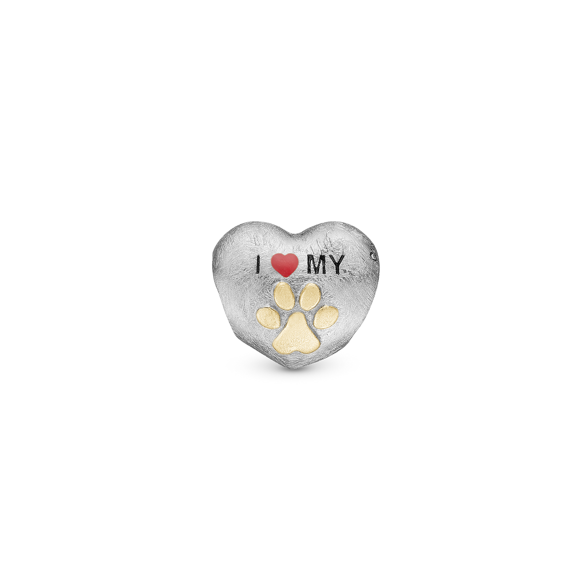 Christina I Love my Pet charm 4 mm i sølv – model 623-S297