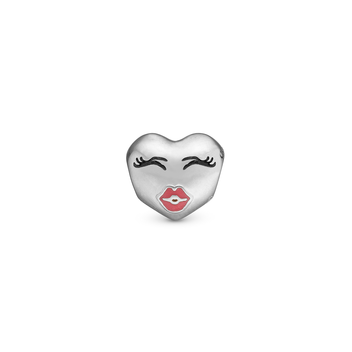 Christina Kiss Me charm 4 mm i sølv – model 623-S299