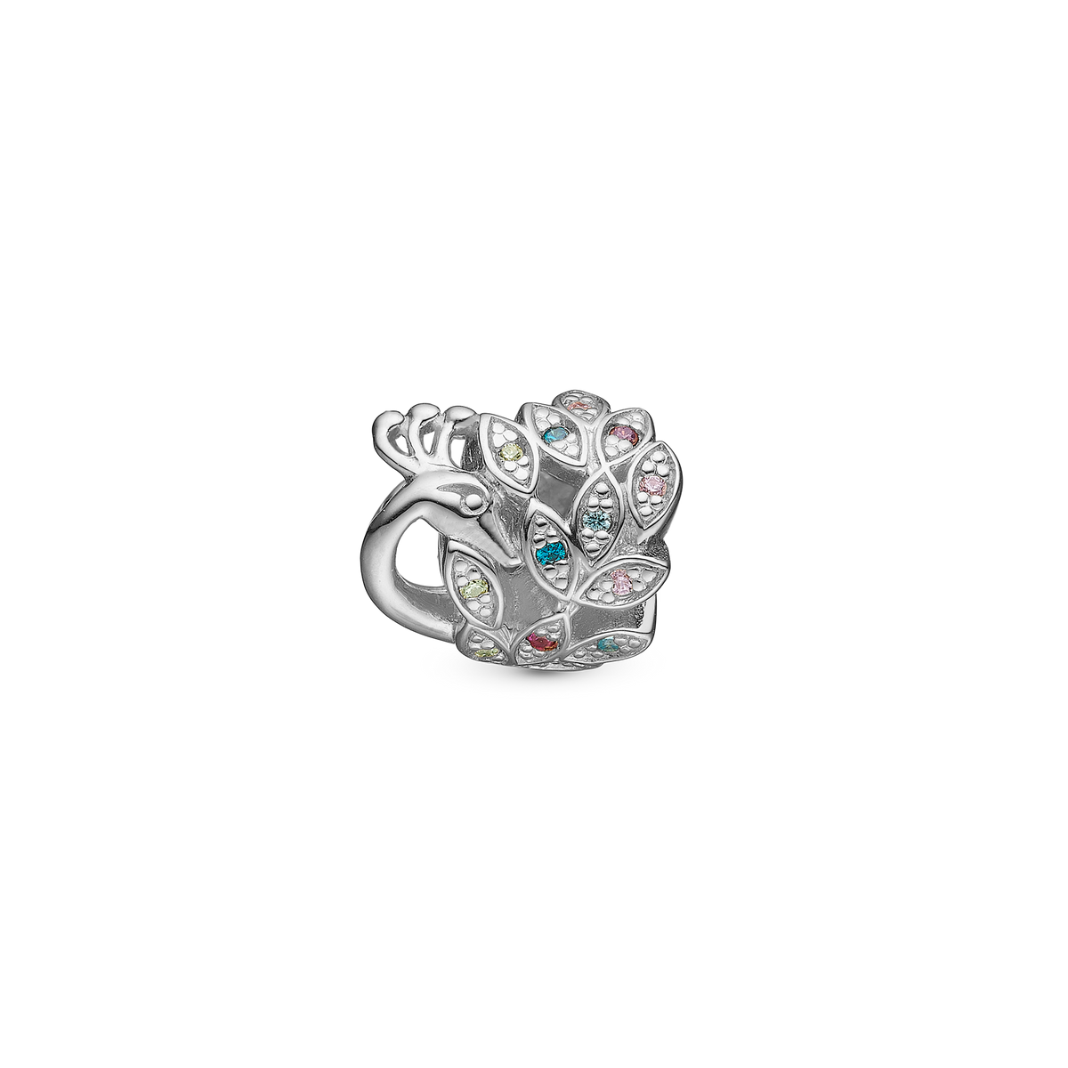 Christina Peacock charm 4 mm i sølv – model 623-S306