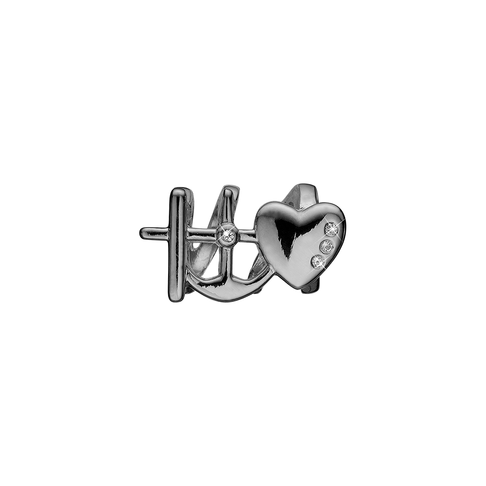 Køb Christina jewelry & watches - Faith, Hope & Love  sort rhod sølv - Modelnr: 630-B174 hos Guldsmed Smeds