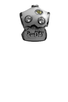 Køb Christina Collect Charm - B-day Cake, black ox silver - Modelnr: 630-B49 hos Guldsmed Smeds
