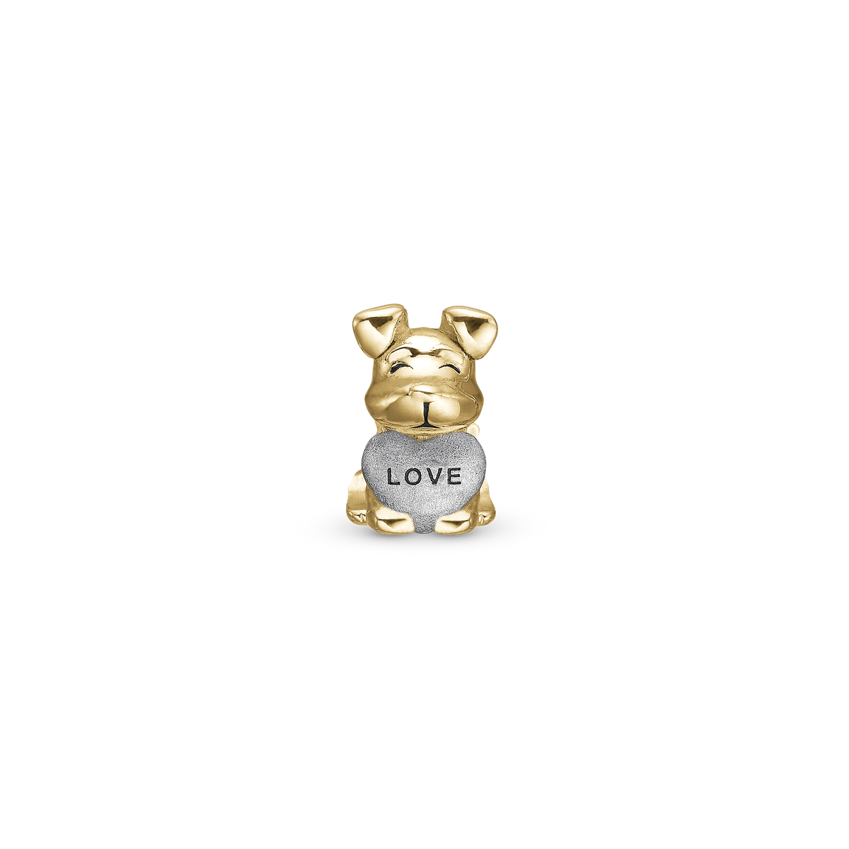 Christina "Puppy Love" charm i forgyldt sølv – model 630-G242