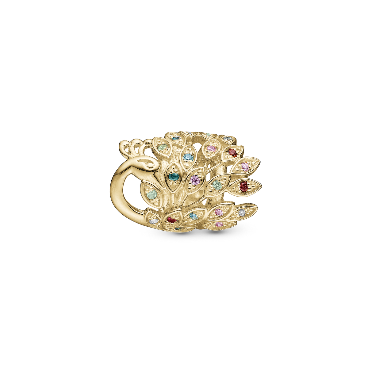 Christina Peacock charm i forgyldt sølv – model 630-G250