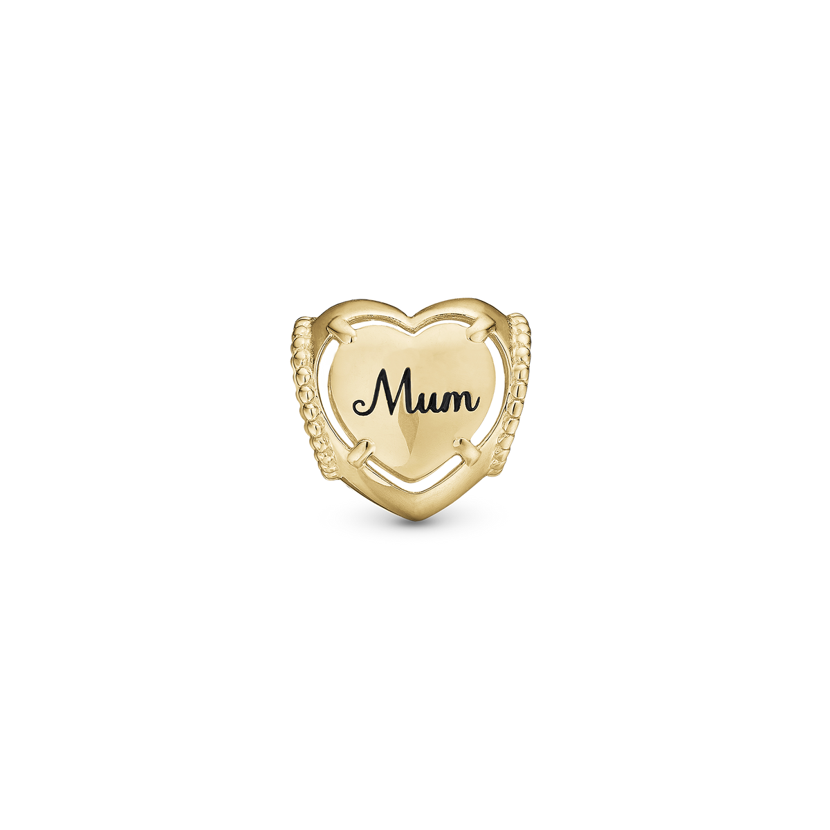 Christina "MUM love You" charm i forgyldt sølv – model 630-G254MUM