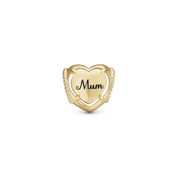 Christina Jewelry - Charm, forgyldt til læderarmbånd 6 mm "MUM I love You" - Model: 630-G254Mum