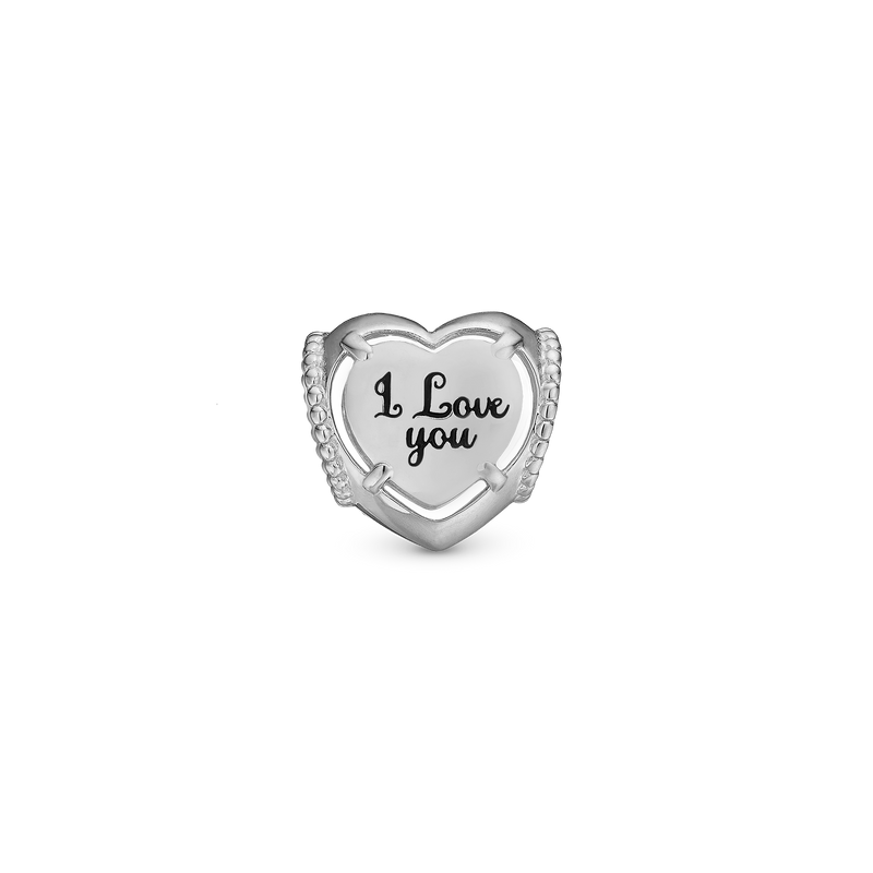 Christina Jewelry - Charm, sølv til læderarmbånd 6 mm "MUM I love You" - Model: 630-S254Mum