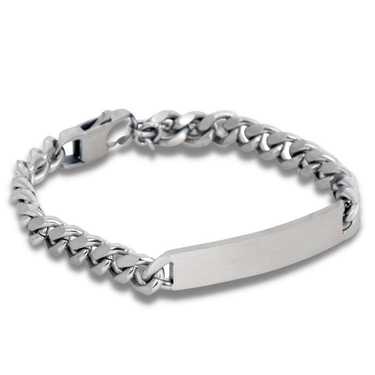 By Billgren - Herrearmbånd i stål, panzer med plade - Model: 8270