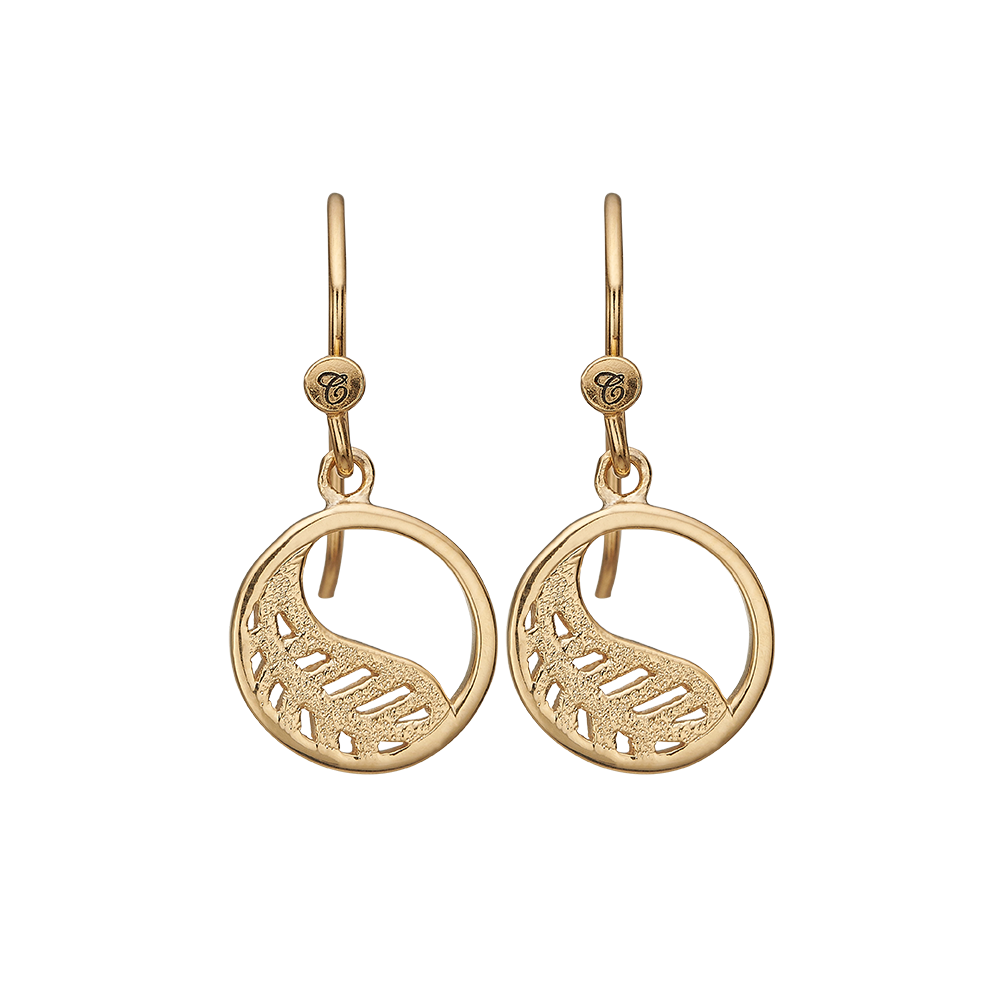 Køb Christina Jewelry & Watches - Leaf, ear rings, goldpl silver - Model: 670-G23 hos Guldsmed Smeds