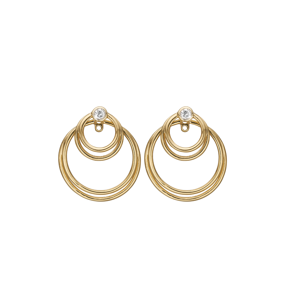 Køb Christina Jewelry & Watches - Circles of Joy, ear rings, goldpl silver - Model: 670-G26 hos Guldsmed Smeds