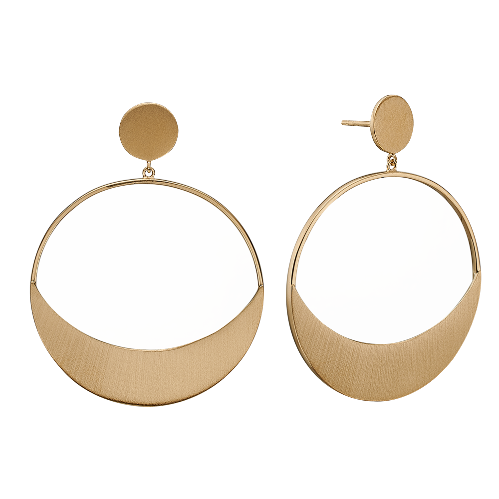 Køb Christina jewelry & watches - Moon Stud hoops/creol, ørering, forgyldt sølv - Modelnr: 670-G31 hos Guldsmed Smeds
