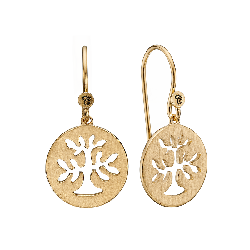 Køb Christina jewelry & watches - Plant a Tree, earring, forgyldt sølv - Modelnr: 670-G33 hos Guldsmed Smeds