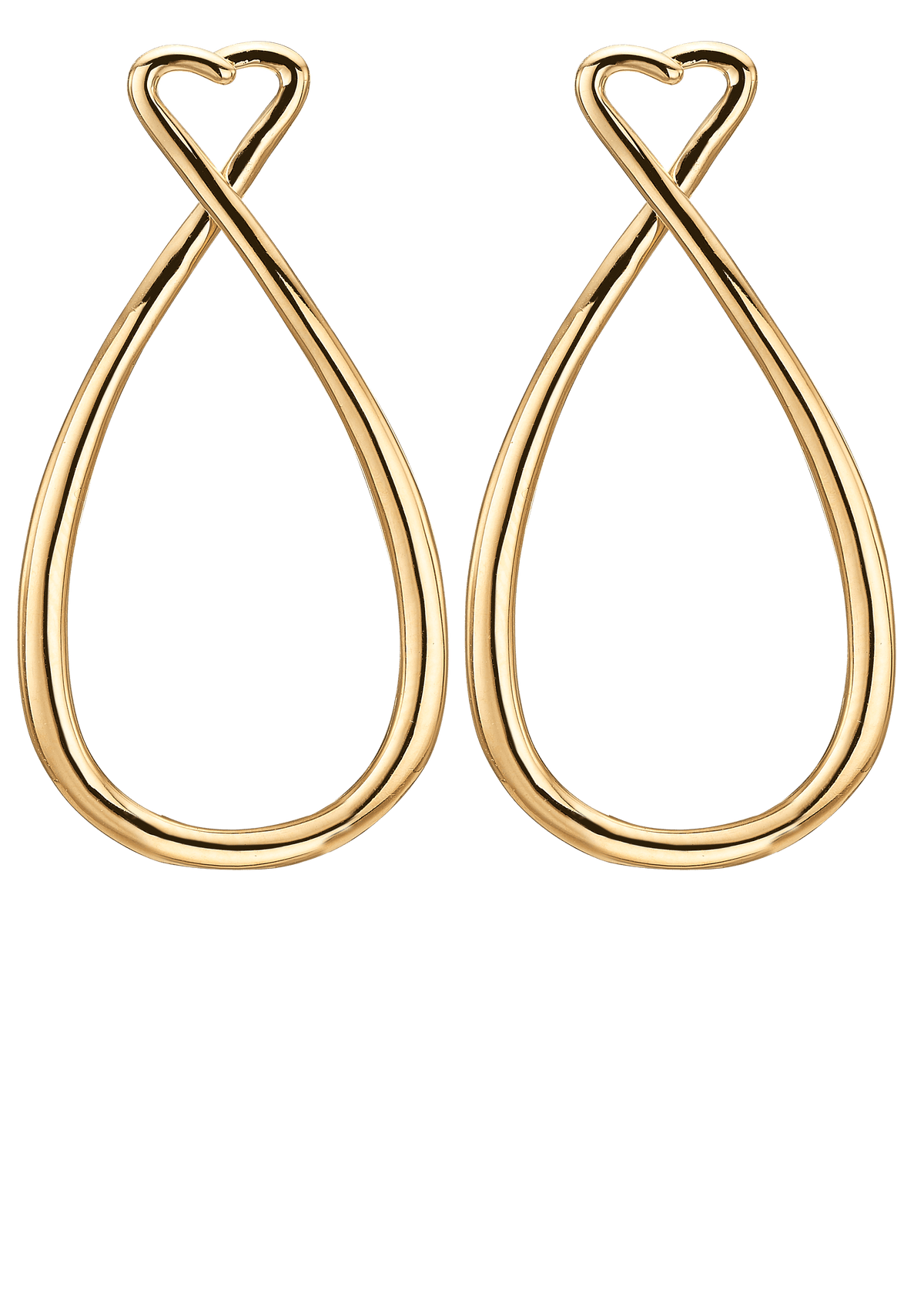 Køb Christina jewelry & watches - Heart Ear ring 35 mm goldpl silver - Modelnr.: 670-G35Heart hos Guldsmed Smeds