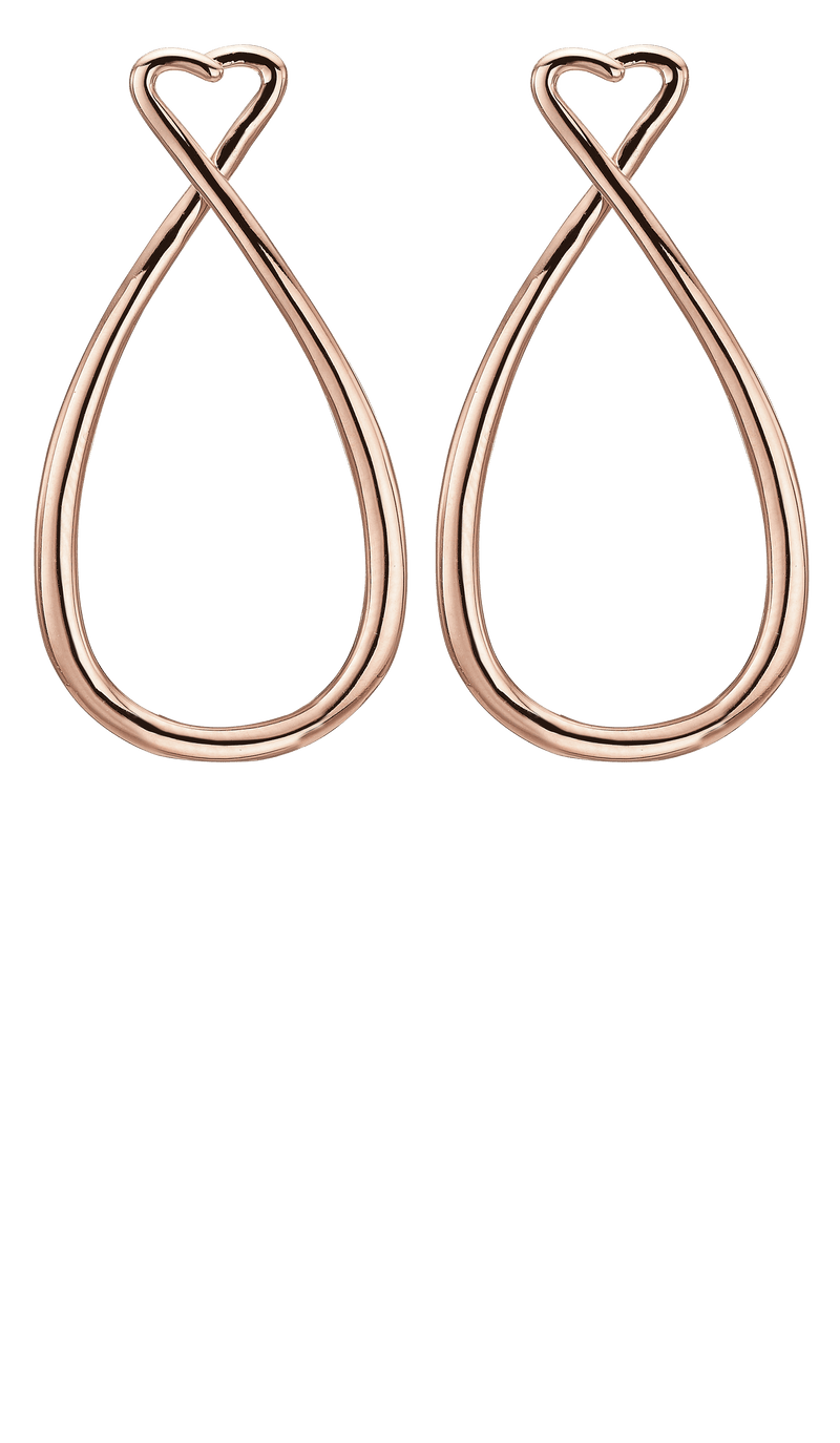 Køb Christina jewelry & watches - Hearts- Ørering 17mm rosa forgyldt sølv - Modelnr.: 670-R17HEART hos Guldsmed Smeds