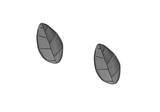 Køb Christina jewelry & watches - Leafs studs, black ruth silver - Modelnr.: 671-B01 hos Guldsmed Smeds