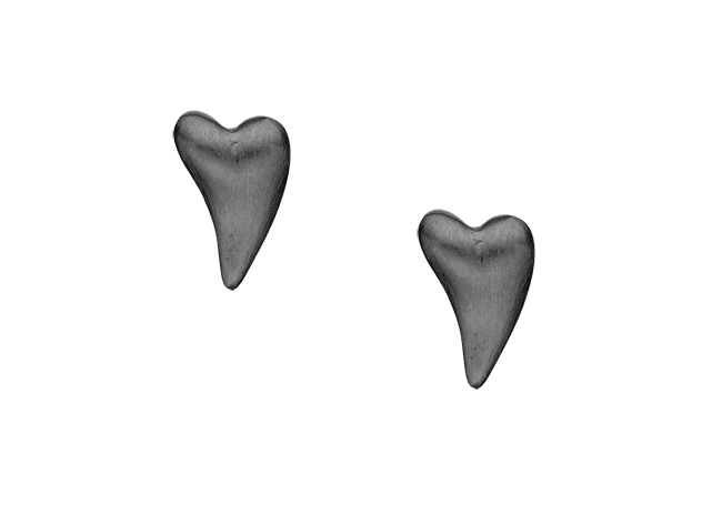 Køb Christina jewelry & watches - Brushed Hearts, studs, black ruth - Modelnr.: 671-B09 hos Guldsmed Smeds