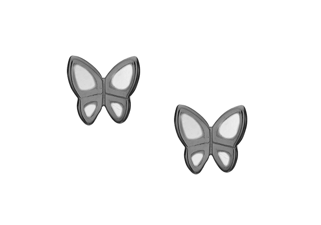 Køb Christina jewelry & watches - MOP Butterflies, studs, black ruth - Modelnr.: 671-B14 hos Guldsmed Smeds