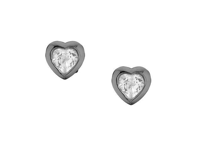 Køb Christina jewelry & watches - Topaz Hearts, studs, black ruth - Modelnr.: 671-B16 hos Guldsmed Smeds