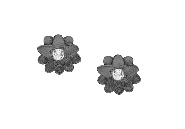 Køb Christina Collect Øreringe - Topaz Flowers, studs, black ruth - Modelnr: 671-B17 hos Guldsmed Smeds