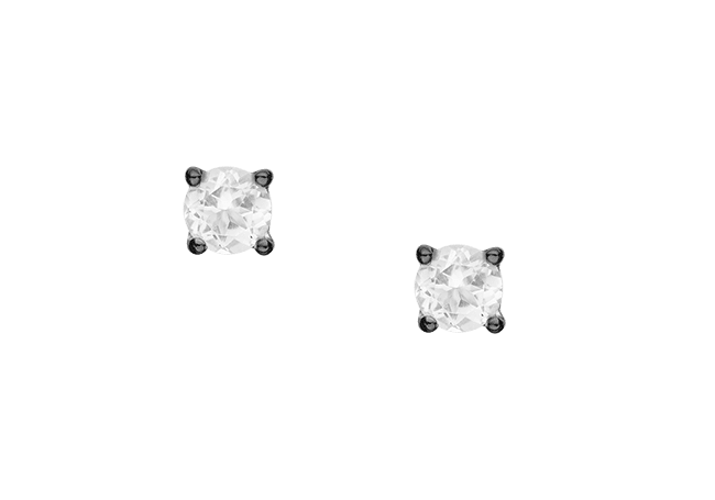 Køb Christina jewelry & watches - Round Topaz, studs, black ruth - Modelnr.: 671-B18 hos Guldsmed Smeds