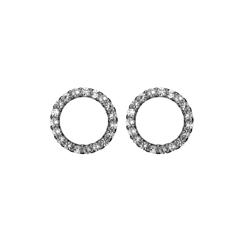 Køb Christina jewelry & watches - Topaz Sparkling Circle, black ruth studs - Modelnr.: 671-B43 hos Guldsmed Smeds