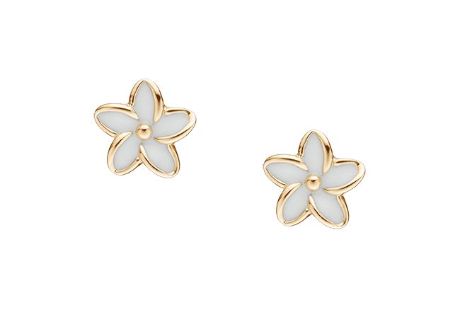 Køb Christina jewelry & watches - Enamel Flowers, studs, goldpl silver - Modelnr.: 671-G02 hos Guldsmed Smeds