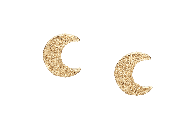 Køb Christina jewelry & watches - Sparkling Moon, studs, goldpl silver - Modelnr.: 671-G07 hos Guldsmed Smeds