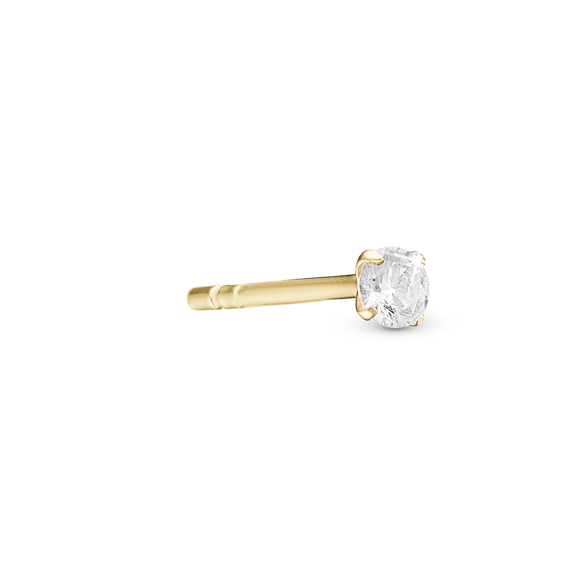 Christina hvid syntetisk zirkon ørestikker i forgyldt sølv – model 671-G114WHITE – billede 2