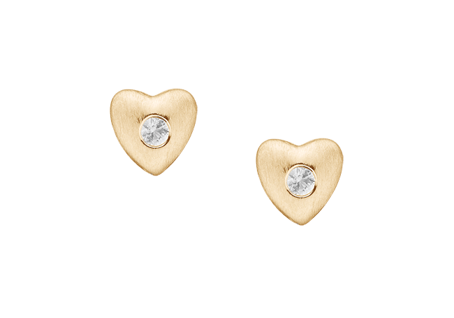 Køb Christina jewelry & watches - Secret Topaz Hearts, studs, goldpl silve - Modelnr.: 671-G13 hos Guldsmed Smeds