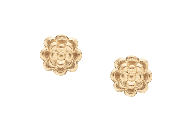 Køb Christina Collect Øreringe - Roses, studs, goldpl silver - Modelnr: 671-G30 hos Guldsmed Smeds