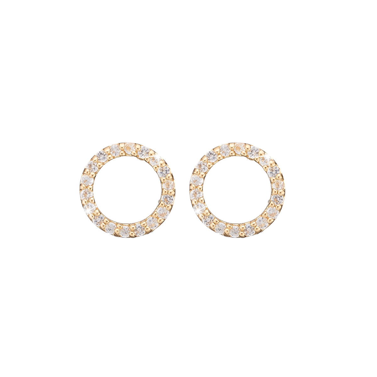 Køb Christina jewelry & watches - Topaz Circles, studs, goldpl silver - Modelnr.: 671-G36 hos Guldsmed Smeds