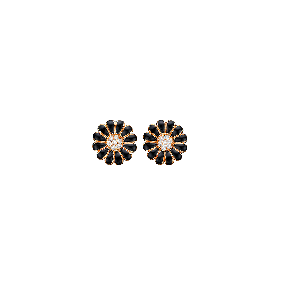 Køb Christina jewelry & watches - Topaz Marguerites, goldpl silver, studs - Modelnr.: 671-G37Black hos Guldsmed Smeds
