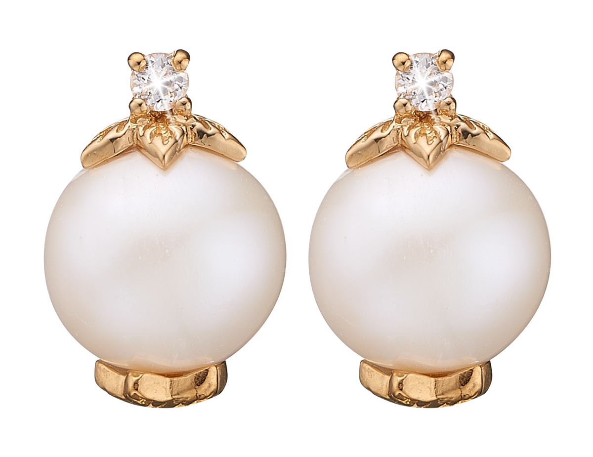 Køb Christina jewelry & watches - Topaz Pearl studs, goldpl silver - Modelnr.: 671-G40 hos Guldsmed Smeds