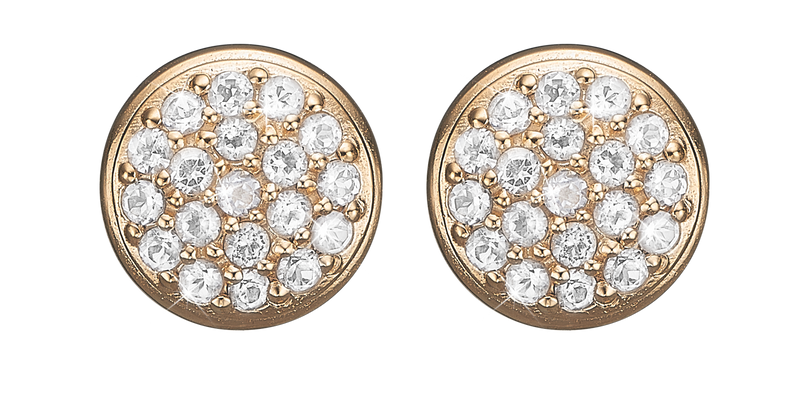 Køb Christina jewelry & watches - Sparkling World, gold plated silver studs - Modelnr.: 671-G42 hos Guldsmed Smeds