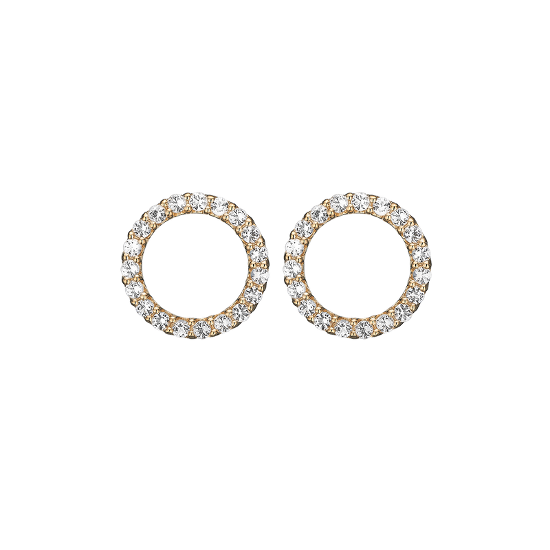 Køb Christina jewelry & watches - Topaz Sparkling Circle, studs, goldpl - Modelnr.: 671-G43 hos Guldsmed Smeds