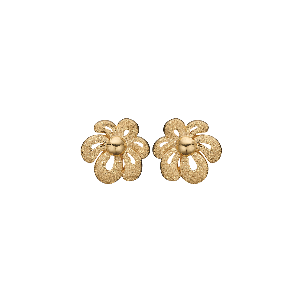 Køb Christina Jewelry & Watches - Happy Flower, studs, goldpl silver - Model: 671-G62 hos Guldsmed Smeds