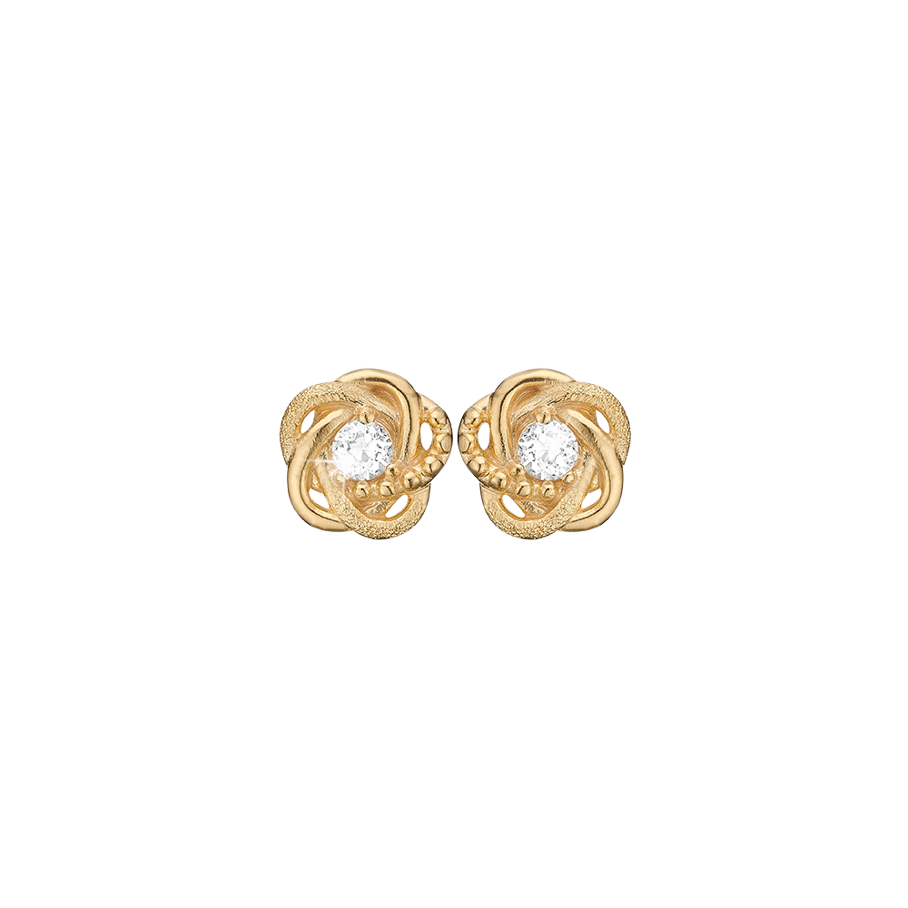 Køb Christina Jewelry & Watches - Knot, studs, goldpl silver - Model: 671-G63 hos Guldsmed Smeds