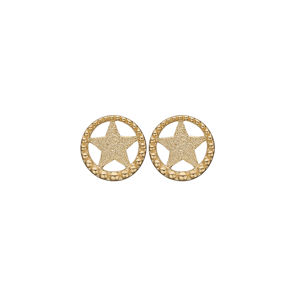 Køb Christina Jewelry & Watches - Star in A Circle, studs, goldpl silver - Model: 671-G67 hos Guldsmed Smeds