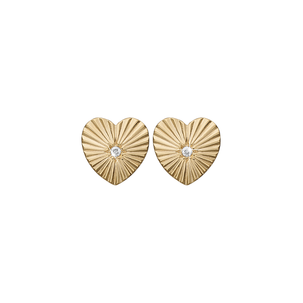 Køb Christina Jewelry & Watches - Sunshine Heart, studs, goldpl silver - Model: 671-G68 hos Guldsmed Smeds