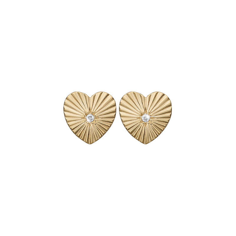 Køb Christina Jewelry & Watches - Sunshine Heart, studs, goldpl silver - Model: 671-G68 hos Guldsmed Smeds