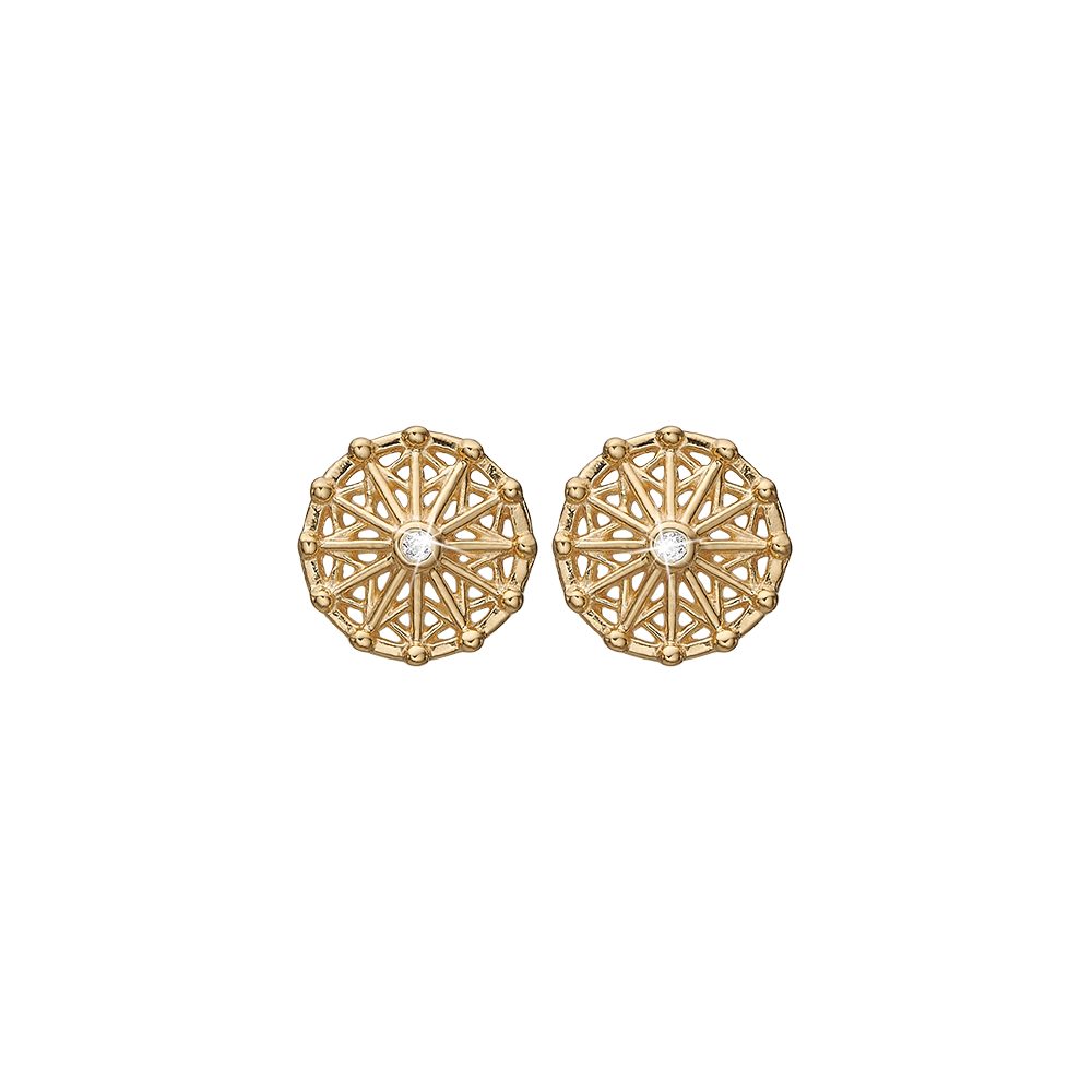 Køb Christina Jewelry & Watches - Carousel, studs, goldpl silver - Model: 671-G70 hos Guldsmed Smeds